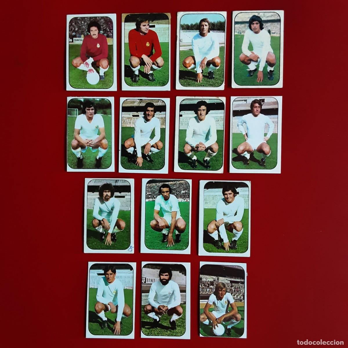Cromos de f&uacute;tbol: LOTE 14 CROMOS DIFERENTES REAL MADRID LIGA TEMPORADA 1976 1977 76 77 EDICIONES ESTE