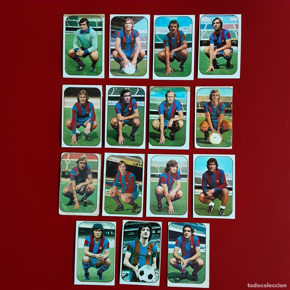 Cromos de f&uacute;tbol: LOTE 15 CROMOS DIFERENTES BARCELONA LIGA TEMPORADA 1976 1977 76 77 EDICIONES ESTE-CRUIFF