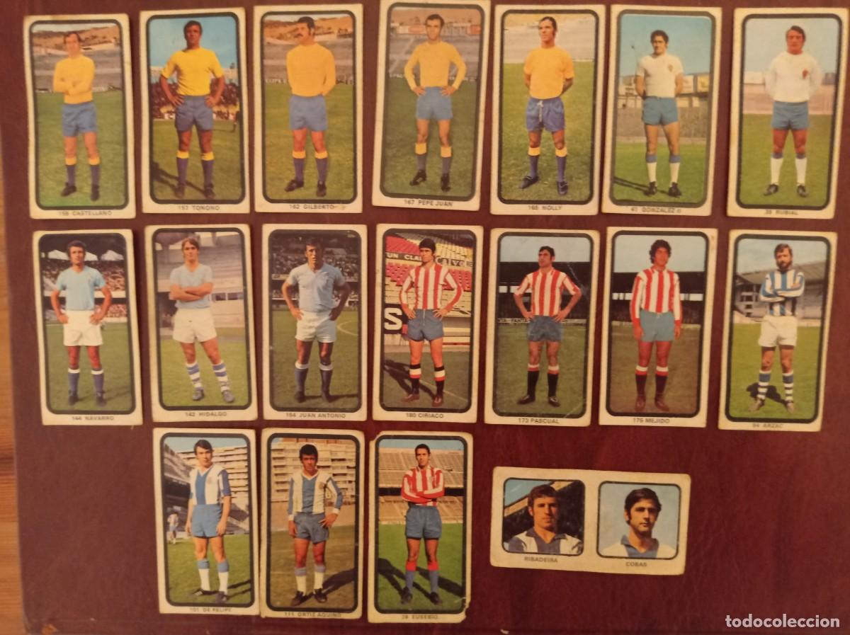 Cromos de f&uacute;tbol: Lote 16 cromos Ed. Ruiz Romero 1974-75 74 75