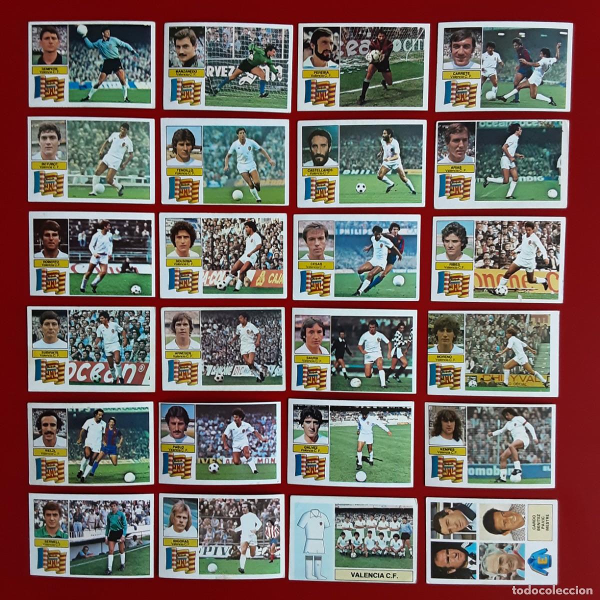 Cromos de f&uacute;tbol: LOTE 24 CROMOS DIFERENTES VALENCIA LIGA TEMPORADA 1982 1983 82 83 EDICIONES ESTE.FALTAN 4 CROMOS