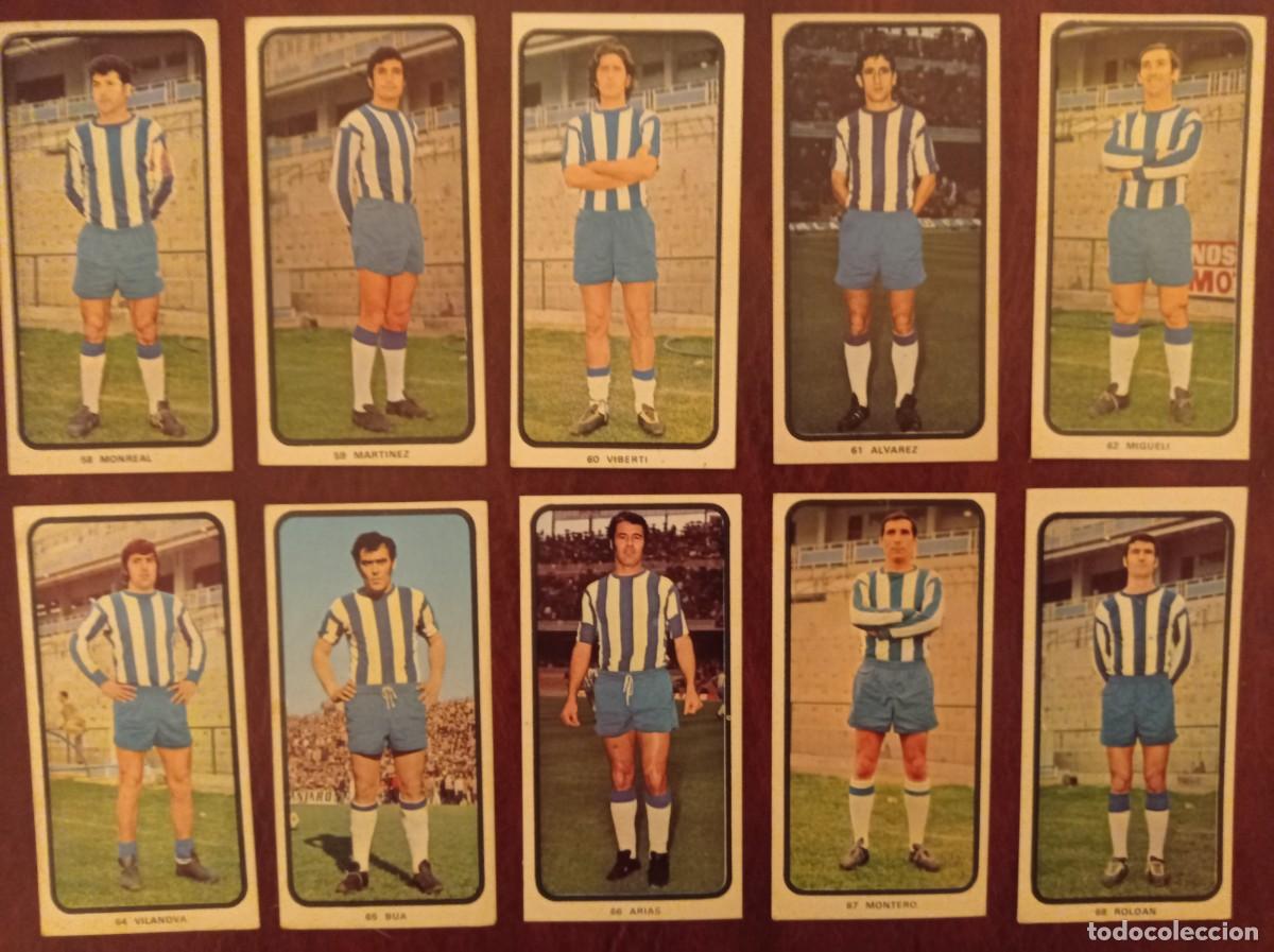 Cromos de f&uacute;tbol: Lote 10 cromos M&aacute;laga Ed Ruiz Romero 1973-74 73 74