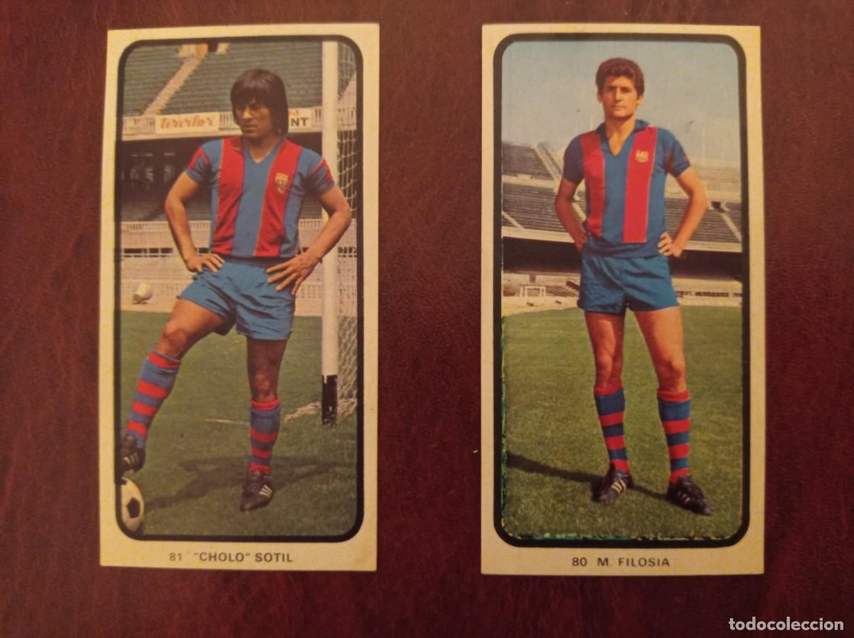 Cromos de f&uacute;tbol: Cromos f&uacute;tbol Sotil y Filosia Ruiz Romero 1973-74