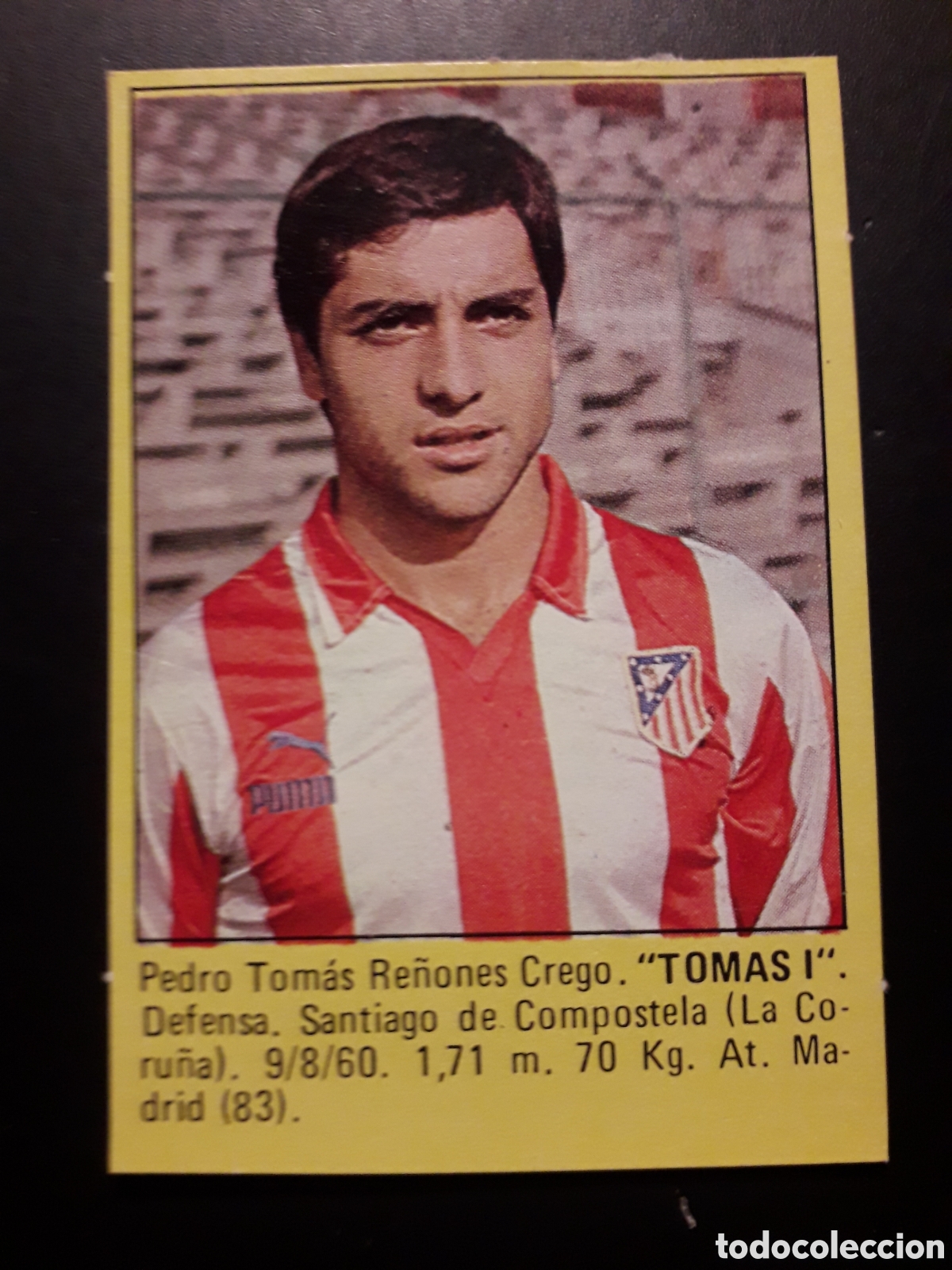 Cromos de f&uacute;tbol: TOM&Aacute;S AT MADRID SUPER F&Uacute;TBOL 84 83-84 1983-1984 ROLL&Aacute;N DESPEGADO PEDIDO M&Iacute;NIMO 3&euro;