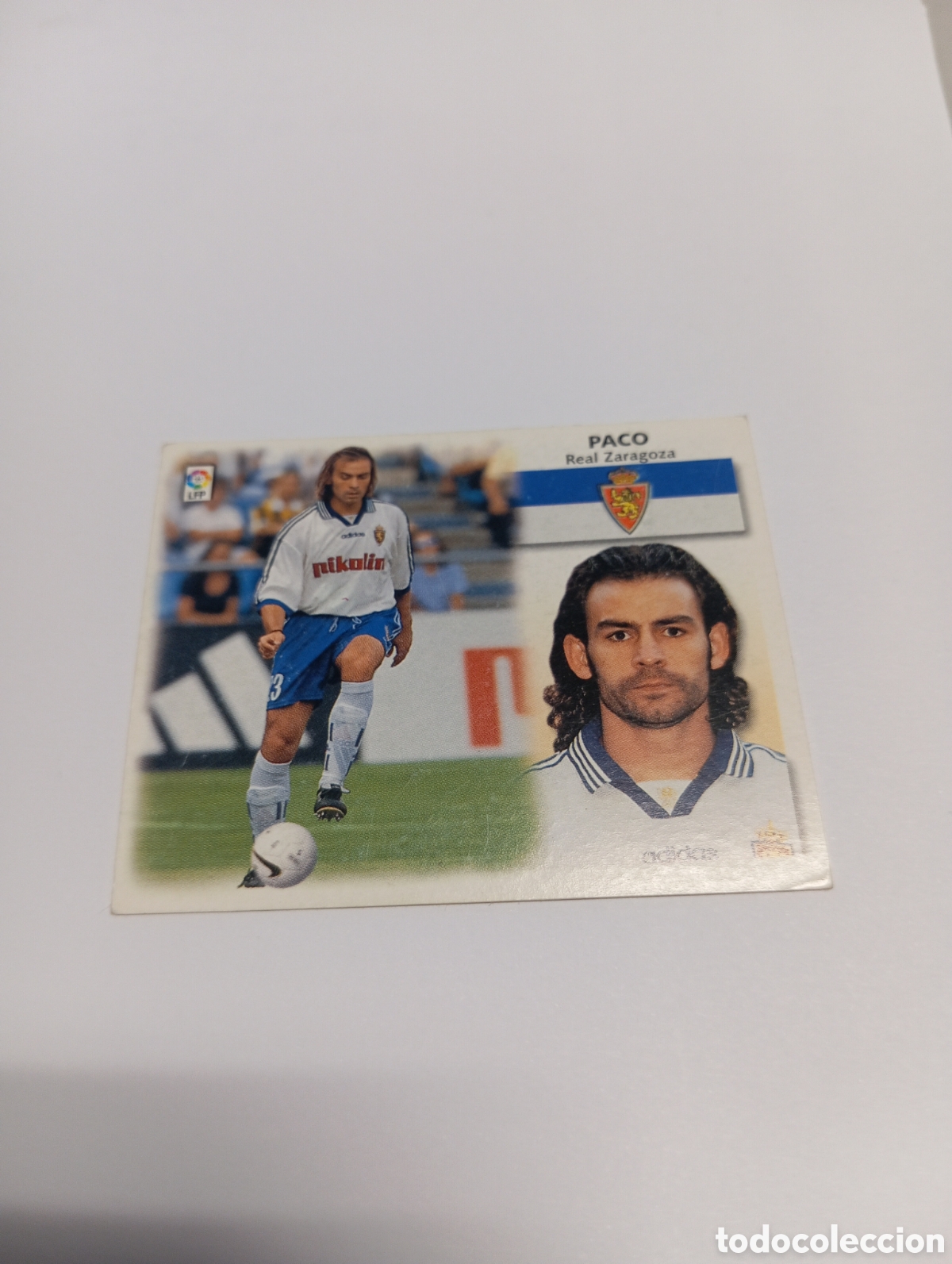 Cromos de f&uacute;tbol: PACO Zaragoza LIGA ESTE 1999 2000 PANINI 99 00 NUEVO SIN PEGAR