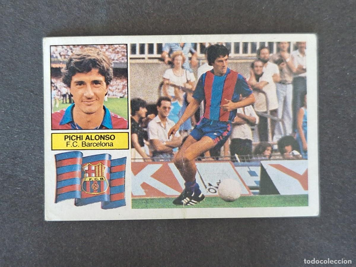 Cromos de f&uacute;tbol: L5 PICHO ALONSO VERSION F. C. BARCELONA LIGA ESTE 1982 1983 82 83 NUNCA PEGADO SIN PEGAR