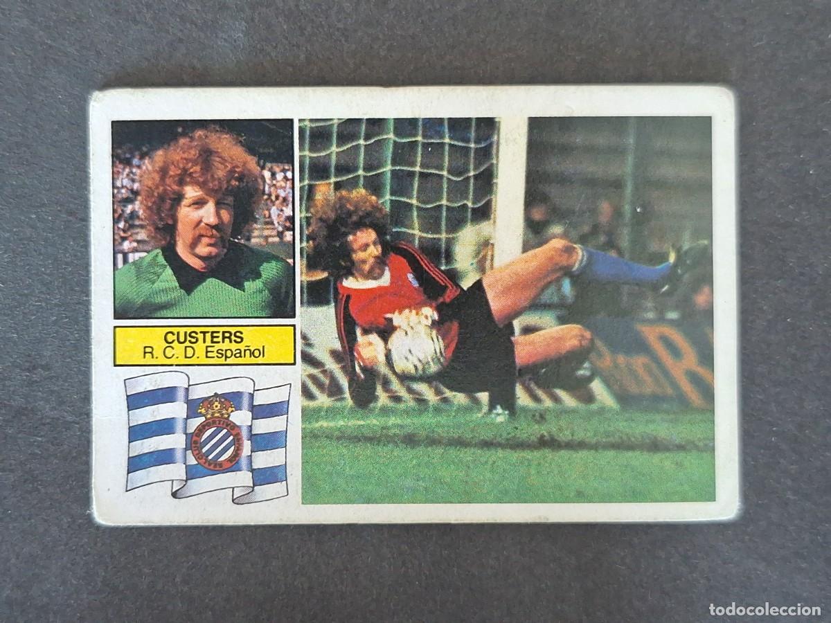 Cromos de f&uacute;tbol: L5 CUSTERS R. C. D. ESPA&Ntilde;OL LIGA ESTE 1982 1983 82 83 NUNCA PEGADO SIN PEGAR