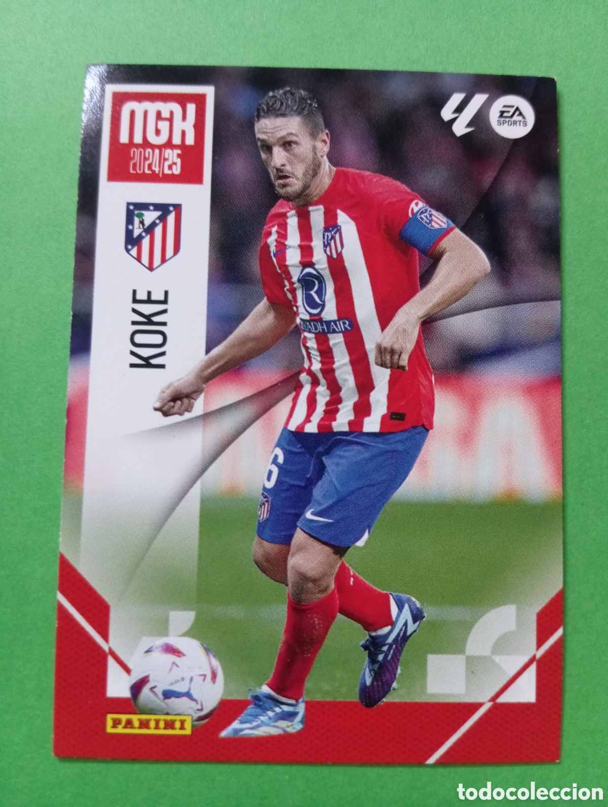 Cromos de f&uacute;tbol: Koke Atl&eacute;tico de Madrid n&deg;85 / PANINI MEGACRACKS 2024/2025