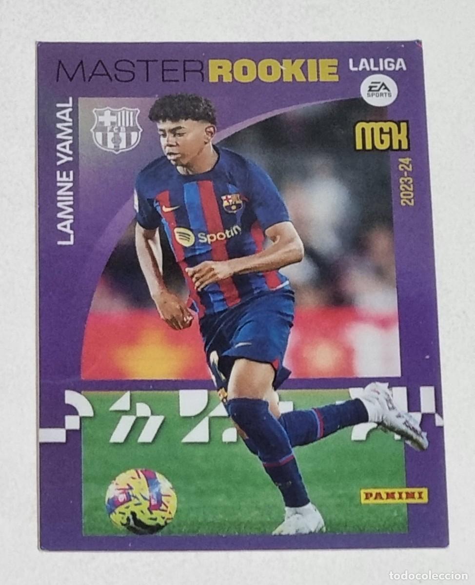 Cromos de f&uacute;tbol: Cromo 423 Lamine Yamal MR Barcelona Master Rookie MGK LaLiga 2023/2024 23/24 Panini