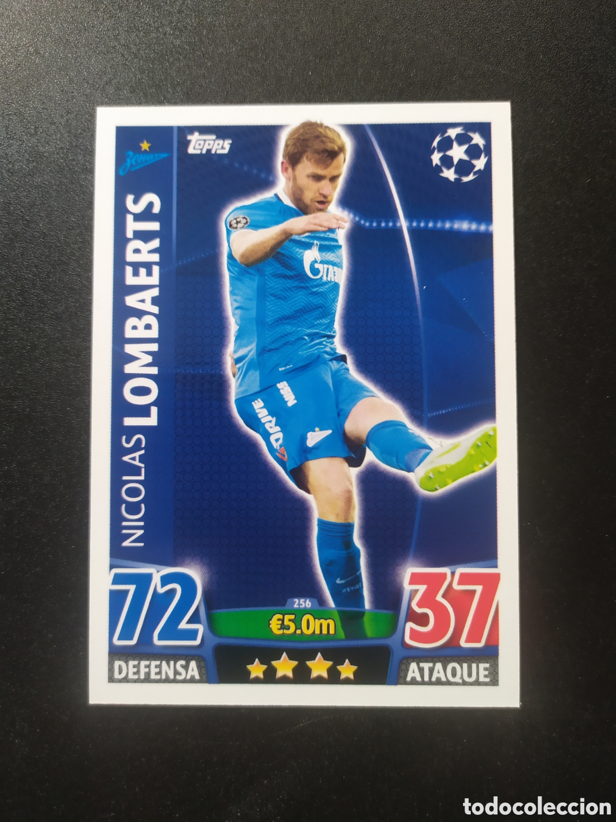 Cromos de f&uacute;tbol: UEFA Champions match attax topps 2015 2016 15 16 Lombaerts n&deg; 256 Zenit