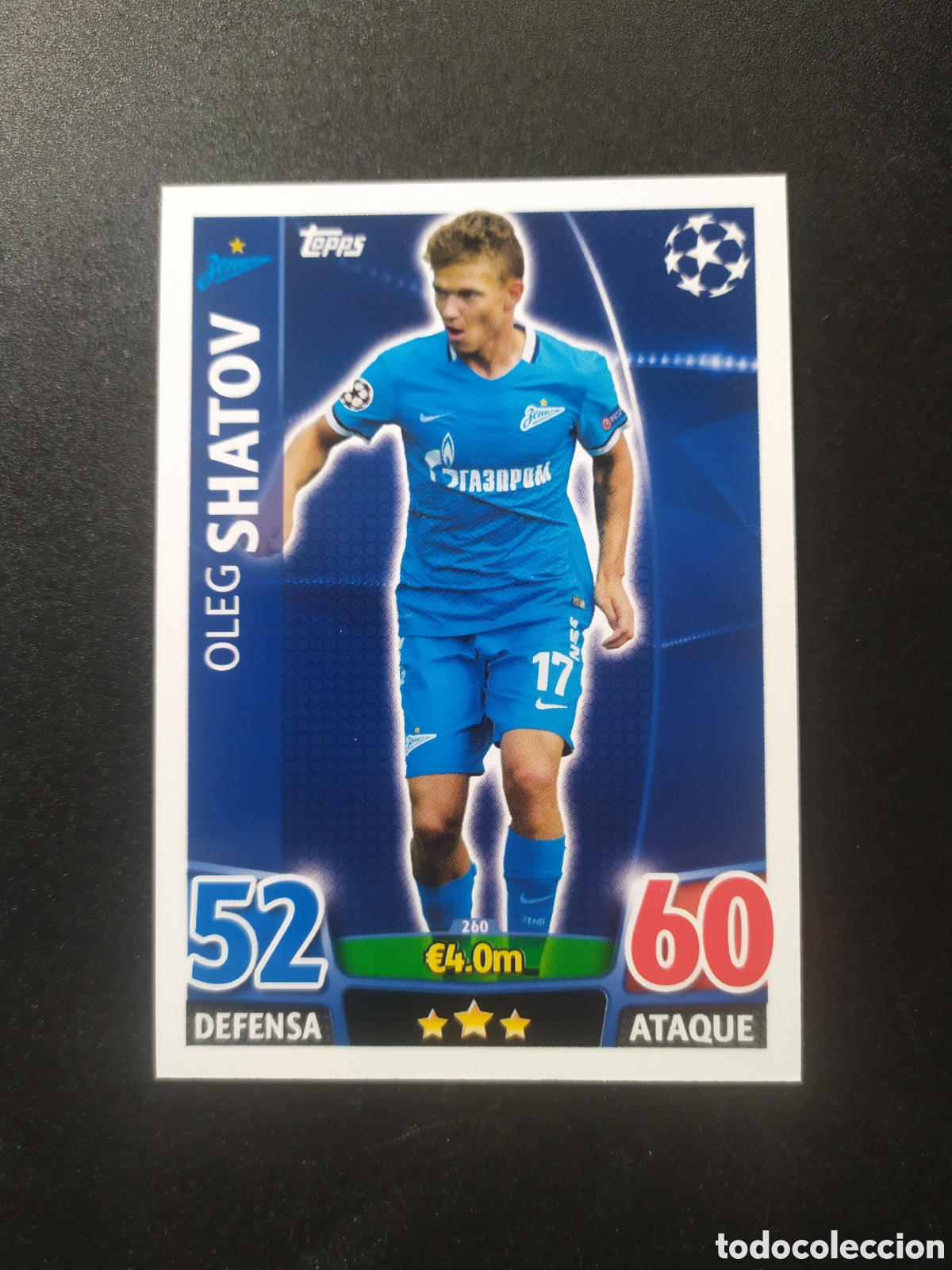 Cromos de f&uacute;tbol: UEFA Champions match attax topps 2015 2016 15 16 Shatov n&deg; 260 Zenit
