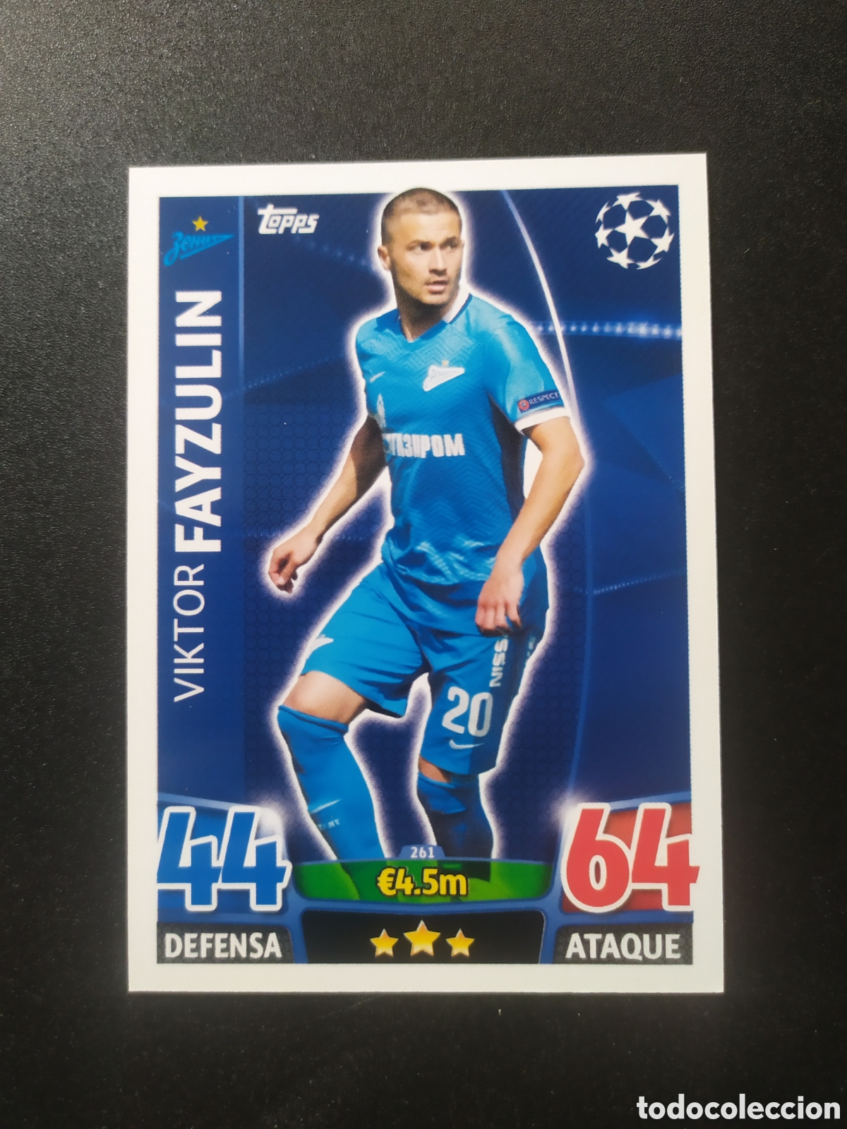 Cromos de f&uacute;tbol: UEFA Champions match attax topps 2015 2016 15 16 Fayzulin n&deg; 261 Zenit