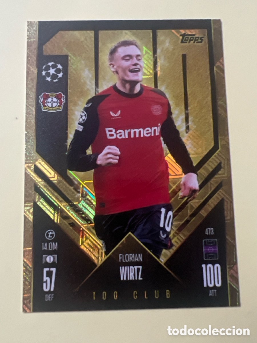 Cromos de f&uacute;tbol: C2786. 473 100 club WIRTZ BAYER TOPPS MATCH ATTAX 2024 2025 24 25 CARD