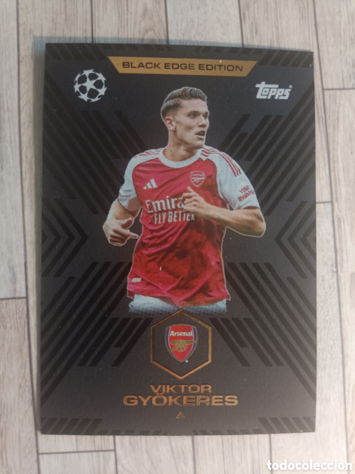 Cromos de f&uacute;tbol: BE2 VIKTOR GYOKERES BLACK EDGE ARSENAL CHAMPIONS MATCH ATTAX EXTRA 2025 2026 TOPPS 25 26