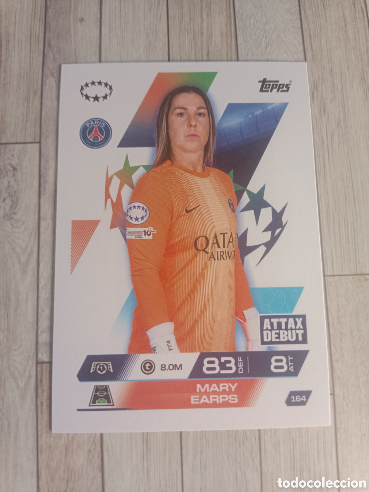 Cromos de f&uacute;tbol: 164 MARY EARPS PARIS SAINT-GERMAIN PSG CHAMPIONS MATCH ATTAX EXTRA 2025 2026 TOPPS 25 26