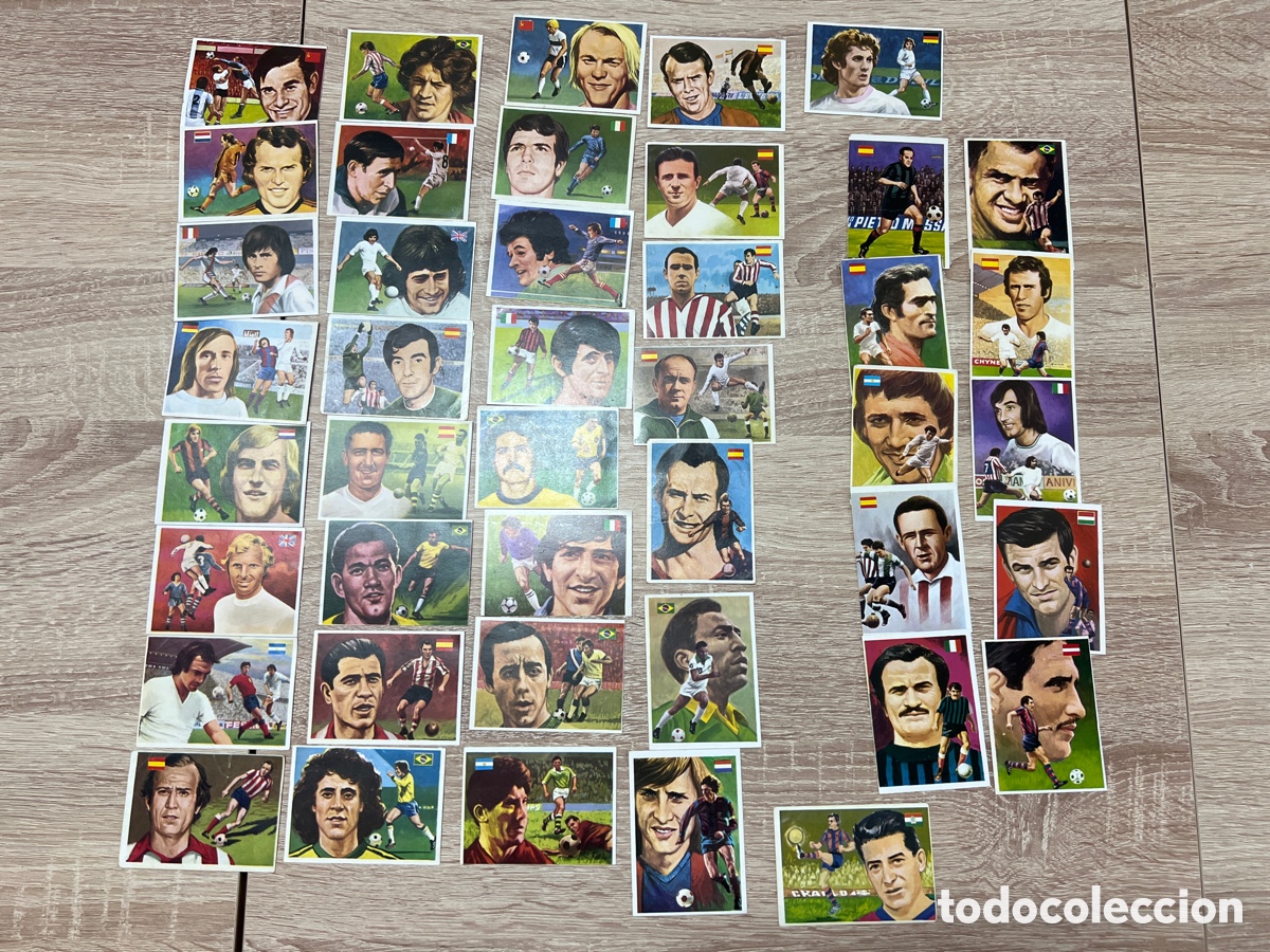 Football Stickers: 1979 QUELCOM LOTE DE 43 CROMOS FUTBOL DESPEGADOS PELE , CRUYFF ...