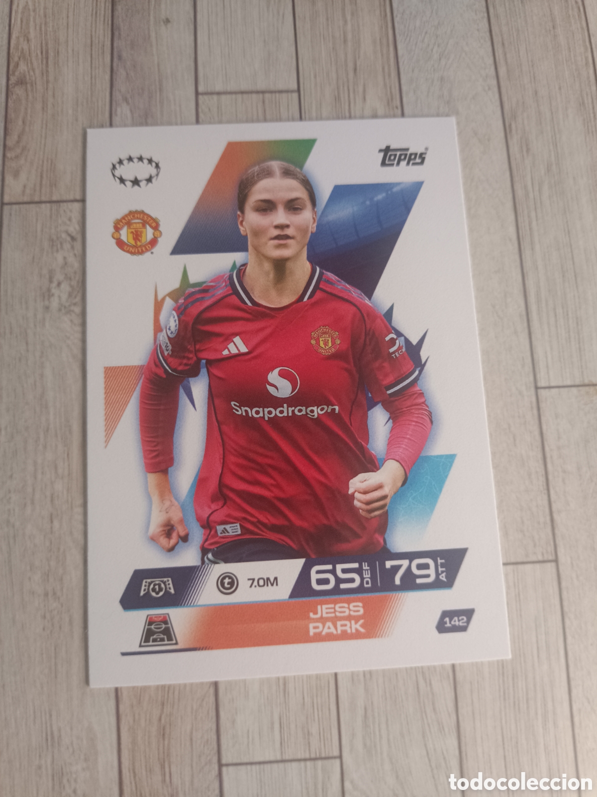 Football Stickers: 142 JESS PARK MANCHESTER UNITED CHAMPIONS MATCH ATTAX EXTRA 2025 2026 TOPPS 25 26