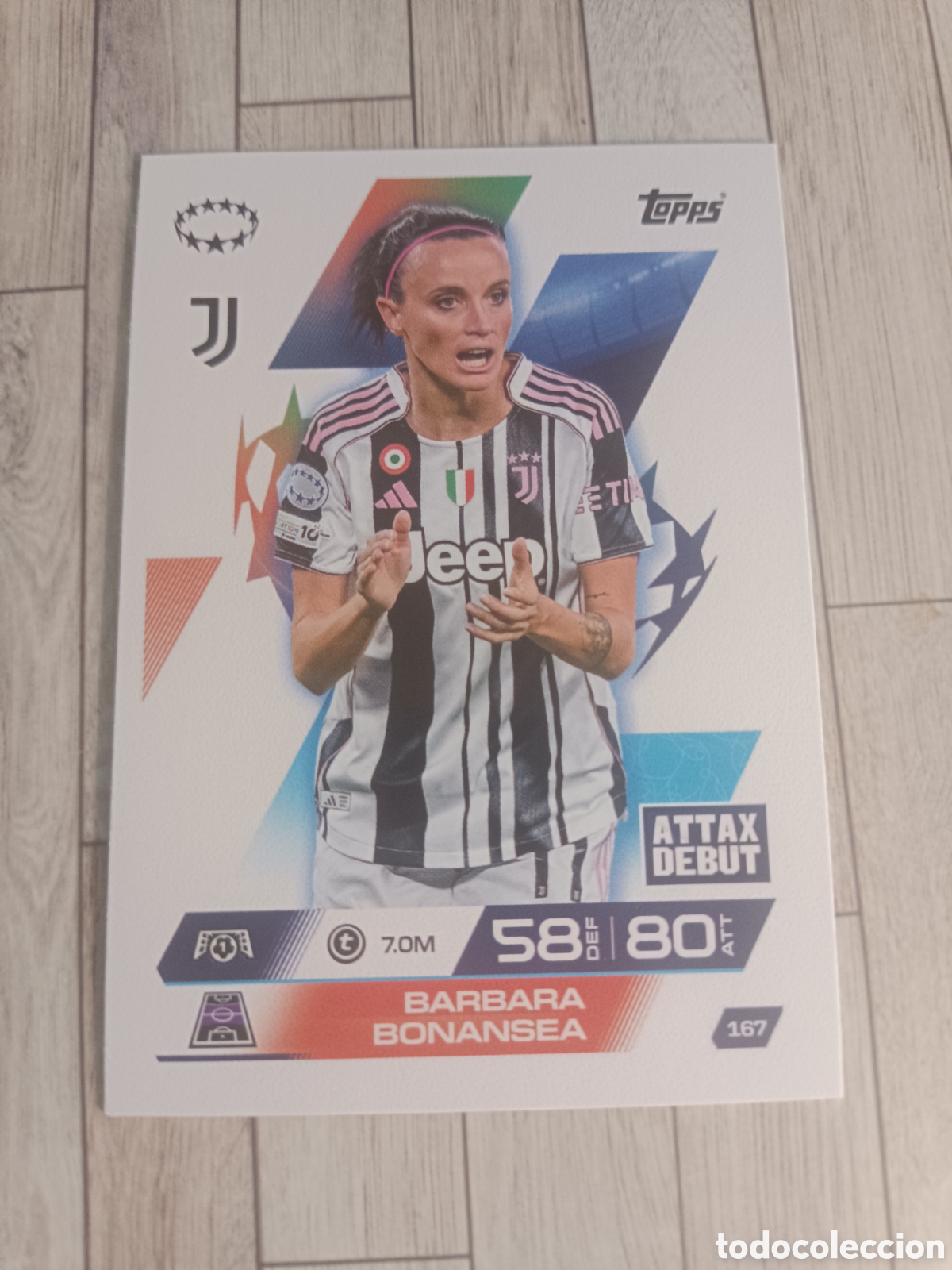 Cromos de f&uacute;tbol: 167 BARBARA SONANSEA JUVENTUS CHAMPIONS MATCH ATTAX EXTRA 2025 2026 TOPPS 25 26