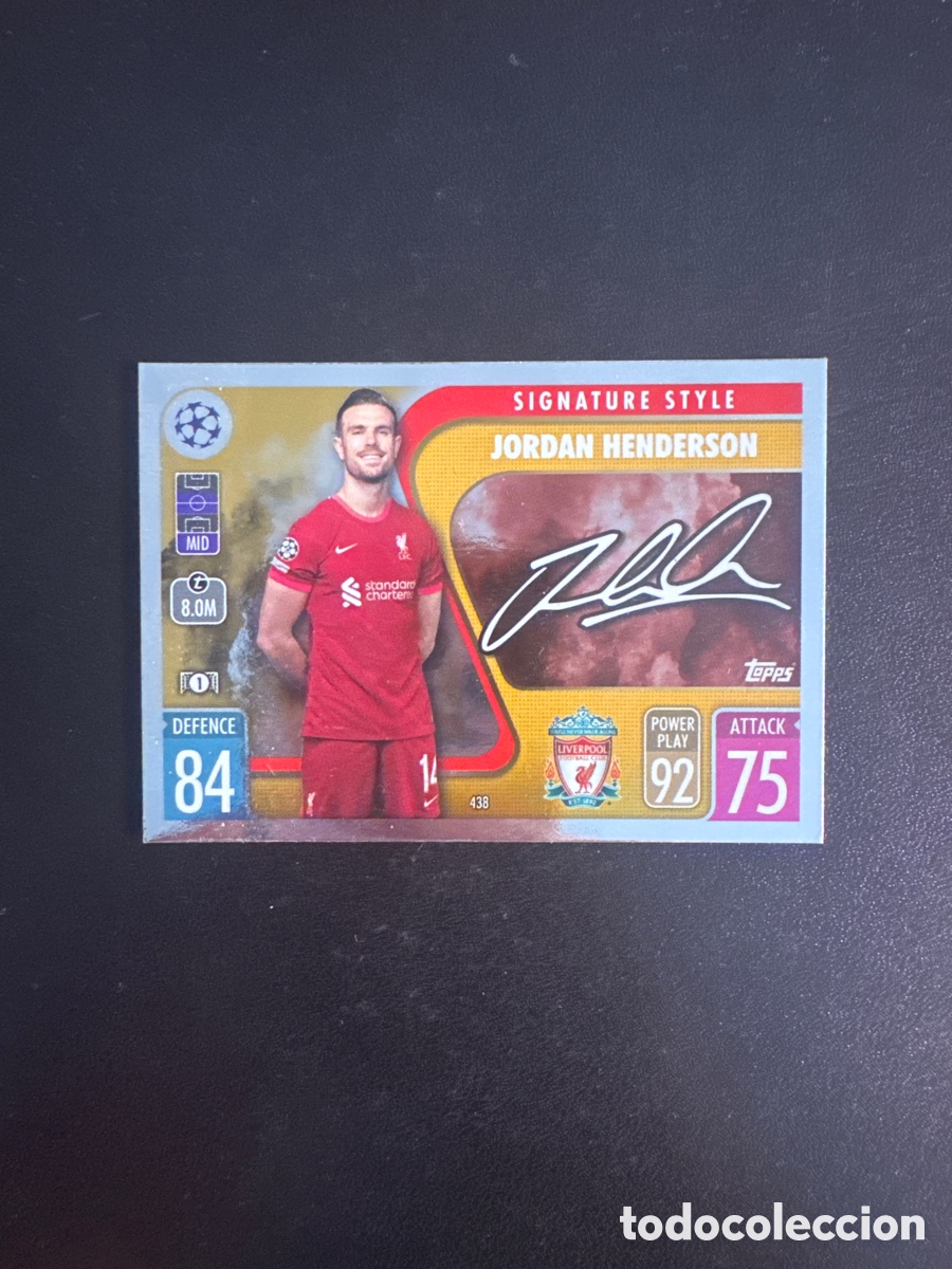 Cromos de f&uacute;tbol: HEMDERSON SIGNATURE STYLE NUMERO 438 MATCH ATTAX 2021 2022