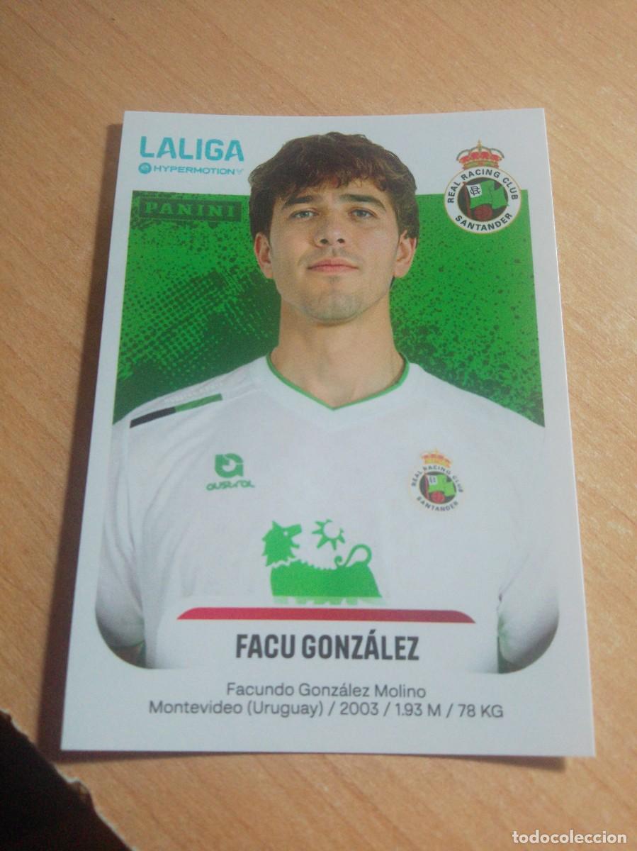 Cromos de f&uacute;tbol: 332 FACUN GONZALEZ RACING DE SANTANDER 2&ordf; DIVISION HYPERMOTION 25 26 PANINI 2025 2026 NUEVO
