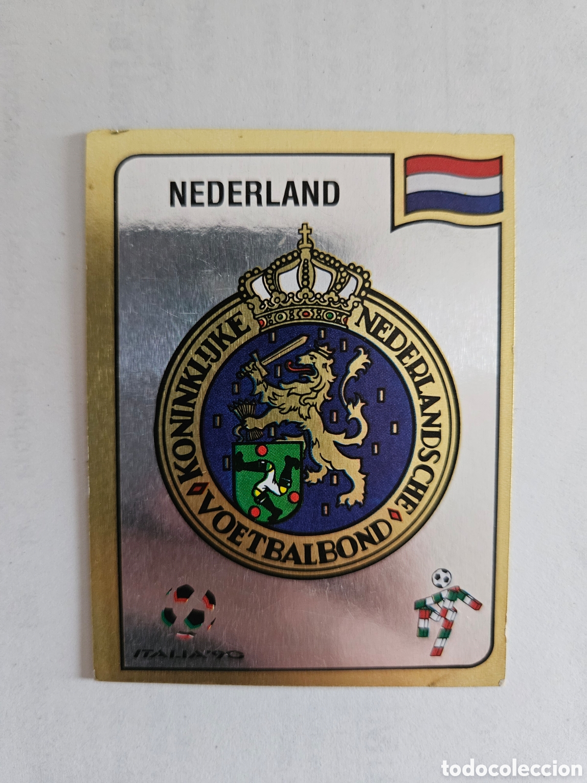 Cromos de f&uacute;tbol: ESCUDO SELECCION HOLANDA 401 MUNDIAL ITALIA 90 PANINI NUNCA PEGADO SIN PEGAR