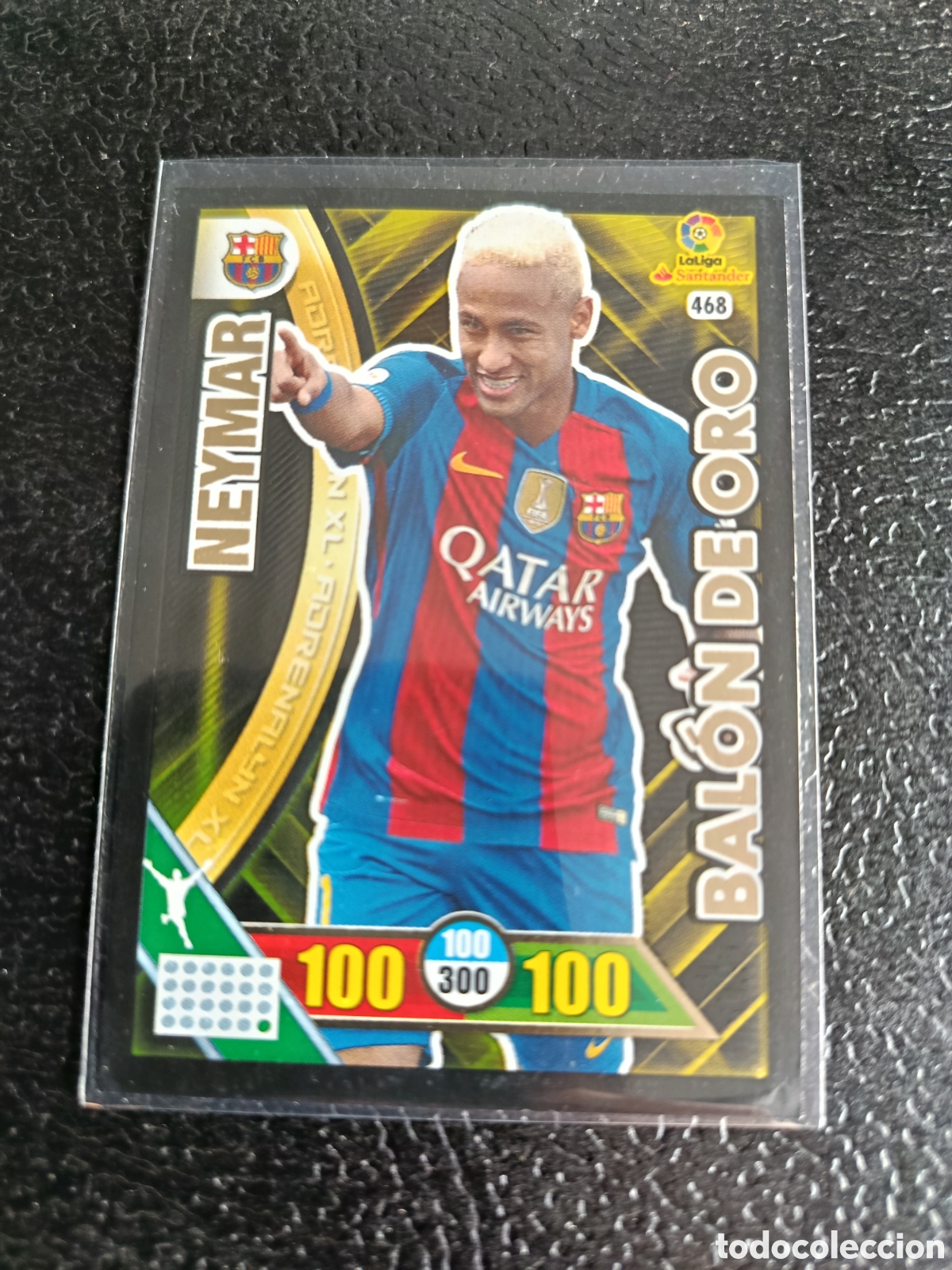 Cromos de f&uacute;tbol: ADRENALYN XL 2016 2017 PANINI N&ordm; 468 NEYMAR (FC BARCELONA) BALON DE ORO - CROMO LIGA 16 17 BAR&Ccedil;A