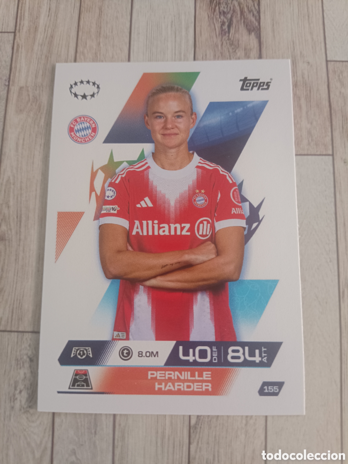 Cromos de f&uacute;tbol: 155 PERNILLE HARDER BAYERN MUNICH CHAMPIONS MATCH ATTAX EXTRA 2025 2026 TOPPS 25 26