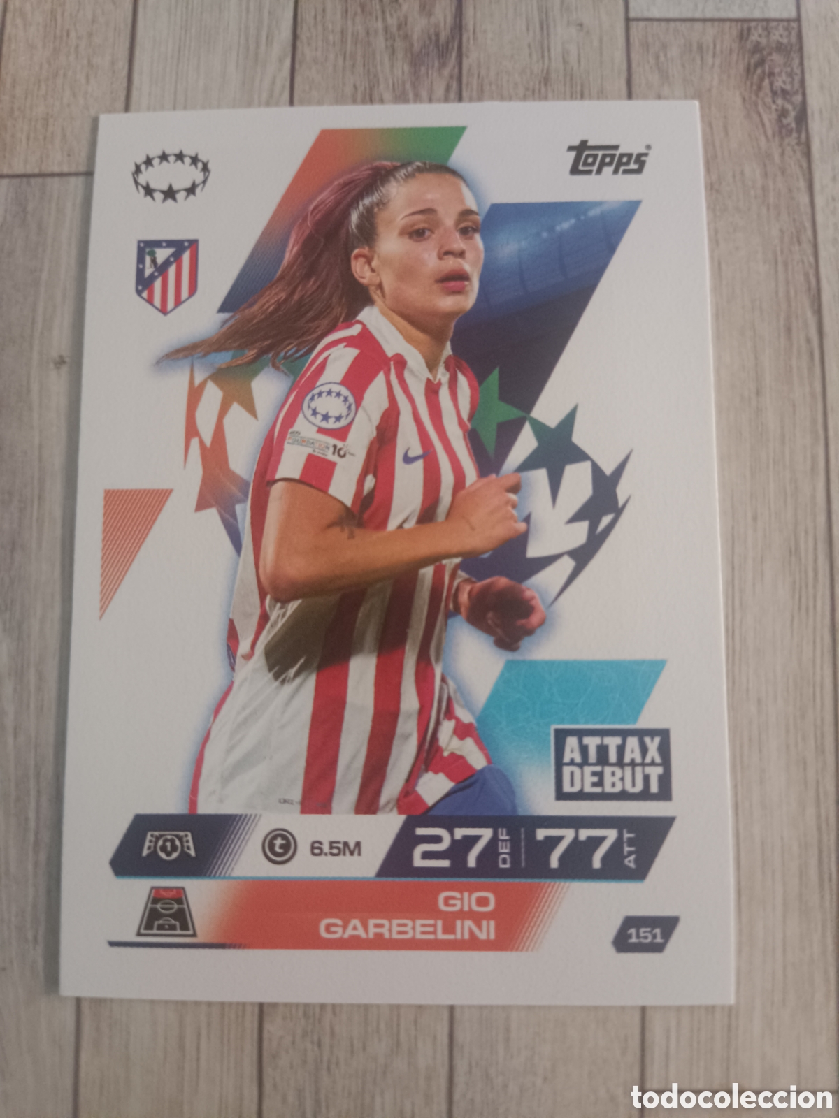 Cromos de f&uacute;tbol: 151 GIO GARBELINI ATL&Eacute;TICO MADRID CHAMPIONS MATCH ATTAX EXTRA 2025 2026 TOPPS 25 26