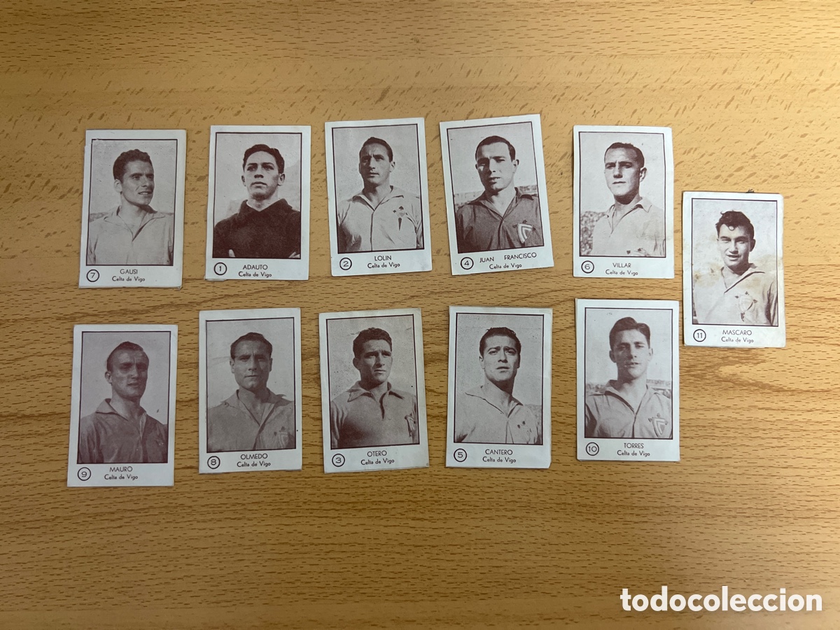 Cromos de f&uacute;tbol: 1953 EDICIONES ARGA CELTA DE VIGO LOTE DE DESPEGADOS
