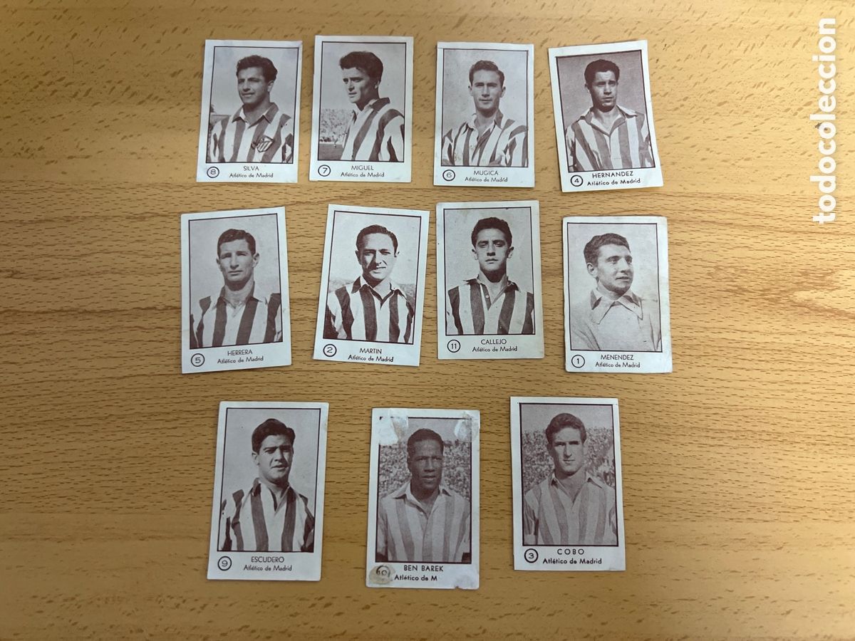 Cromos de f&uacute;tbol: 1953 EDICIONES ARGA AT MADRID CF LOTE DE 11 DESPEGADOS
