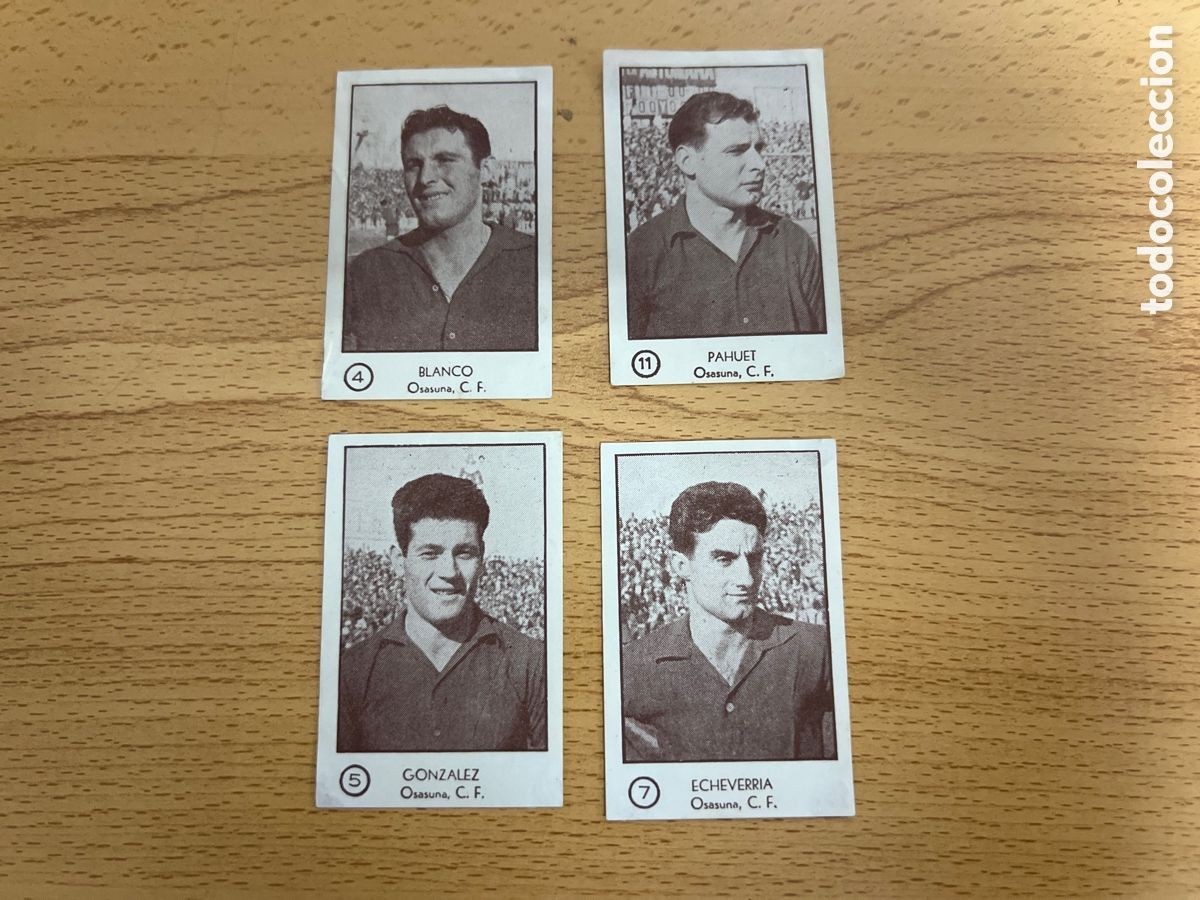 Cromos de f&uacute;tbol: 1953 EDICIONES ARGA OSASUNA CF LOTE DE 4 DESPEGADOS