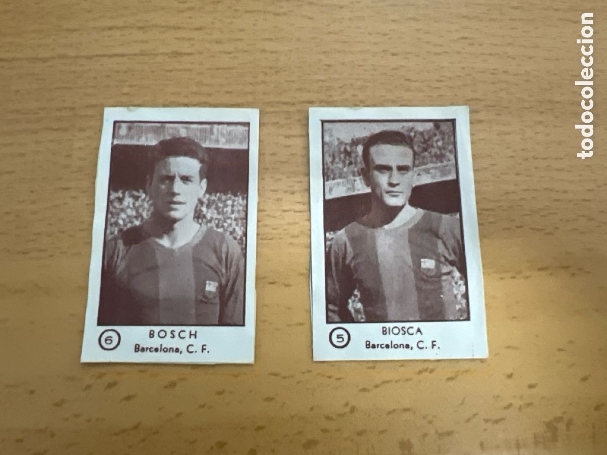 Cromos de f&uacute;tbol: 1953 EDICIONES ARGA FC BARCELONA LOTE DE 2 DESPEGADOS