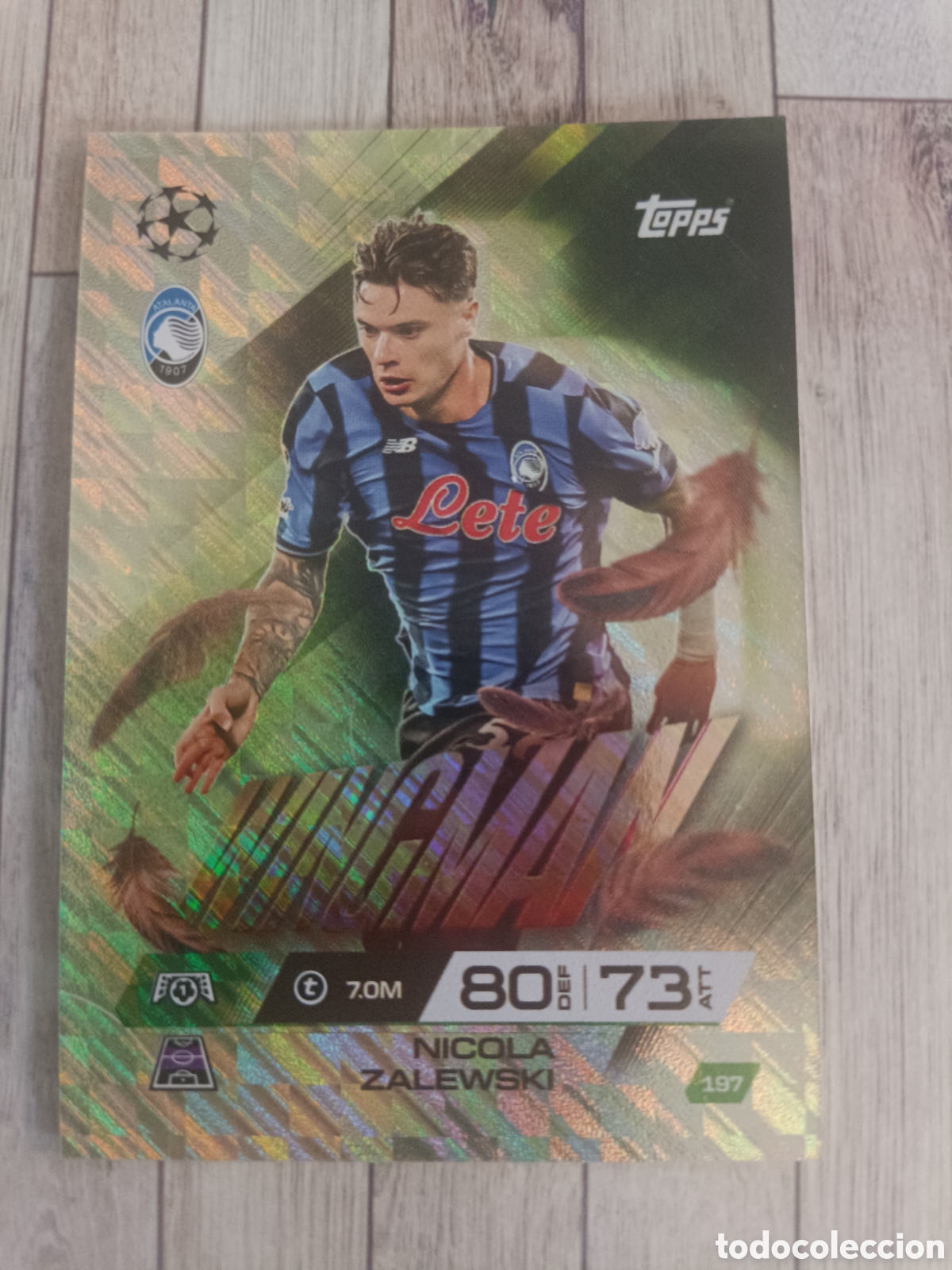 Cromos de f&uacute;tbol: 197 NICOLA ZALEWSKI ATALANTA WINGMAN CHAMPIONS MATCH ATTAX EXTRA 2025 2026 TOPPS 25 26