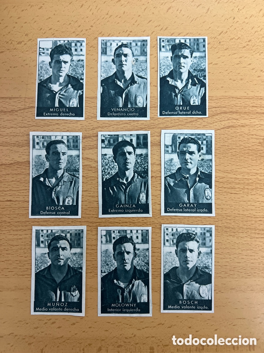 Cromos de f&uacute;tbol: 1953 SELECCION ESPA&Ntilde;OLA LOTE 9 BRUGUERA SIN PEGAR