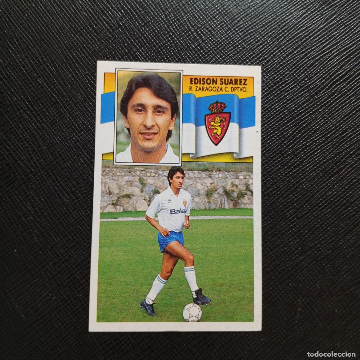Cromos de f&uacute;tbol: EDISON SUAREZ ZARAGOZA ESTE 1990 1991 CROMO FUTBOL LIGA 90 91 - DESPEGADO - A37 PG109 FICHAJE 31