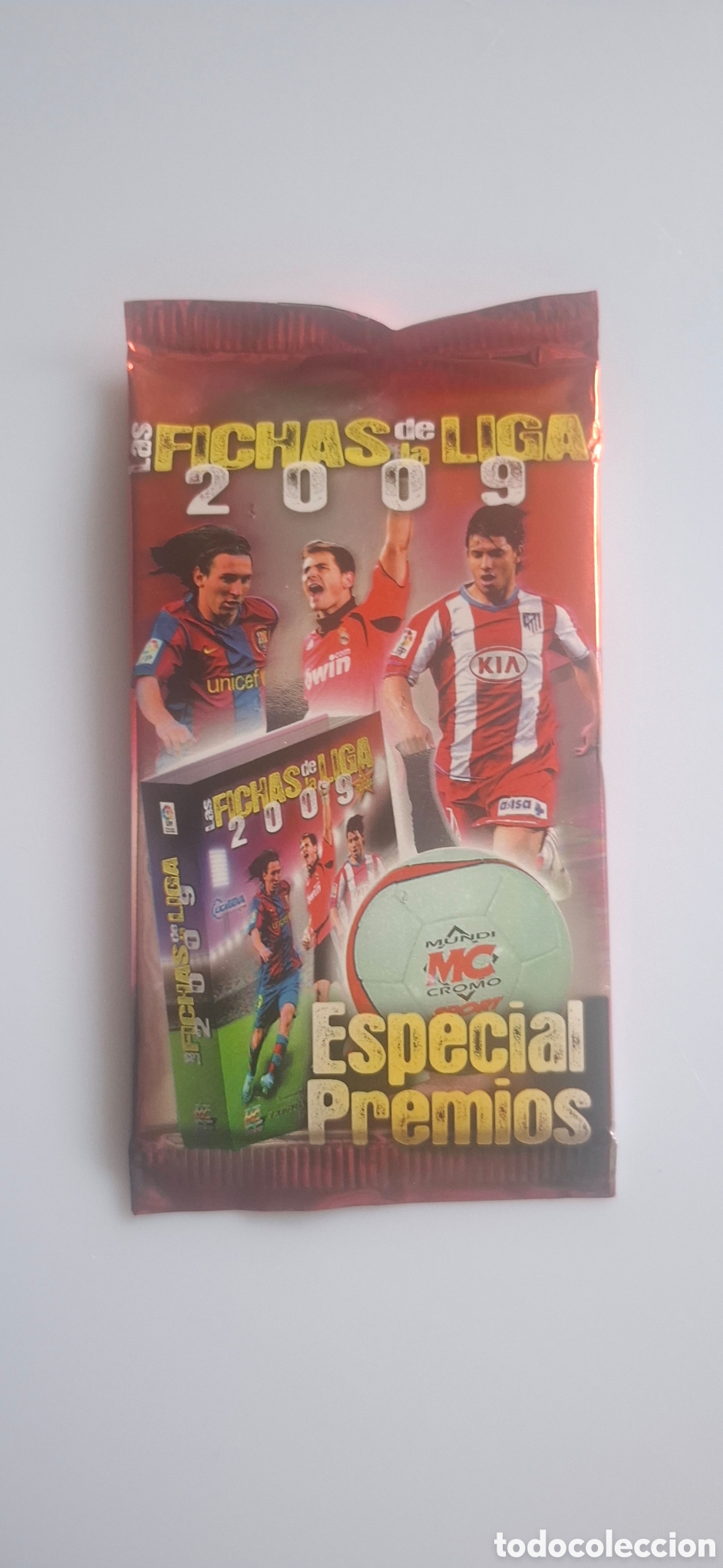 Football Stickers: SOBRE LAS FICHAS DE LA LIGA 2009 ESPECIAL PREMIOS SIN ABRIR 2008 2009 08 09 MESSI CASILLAS AGUERO