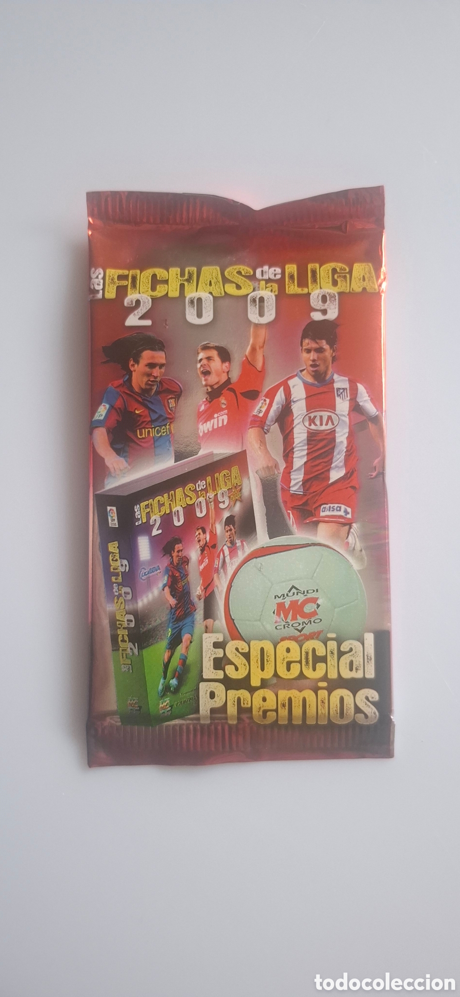Football Stickers: SOBRE LAS FICHAS DE LA LIGA 2009 ESPECIAL PREMIOS SIN ABRIR 2008 2009 08 09 MESSI CASILLAS AGUERO