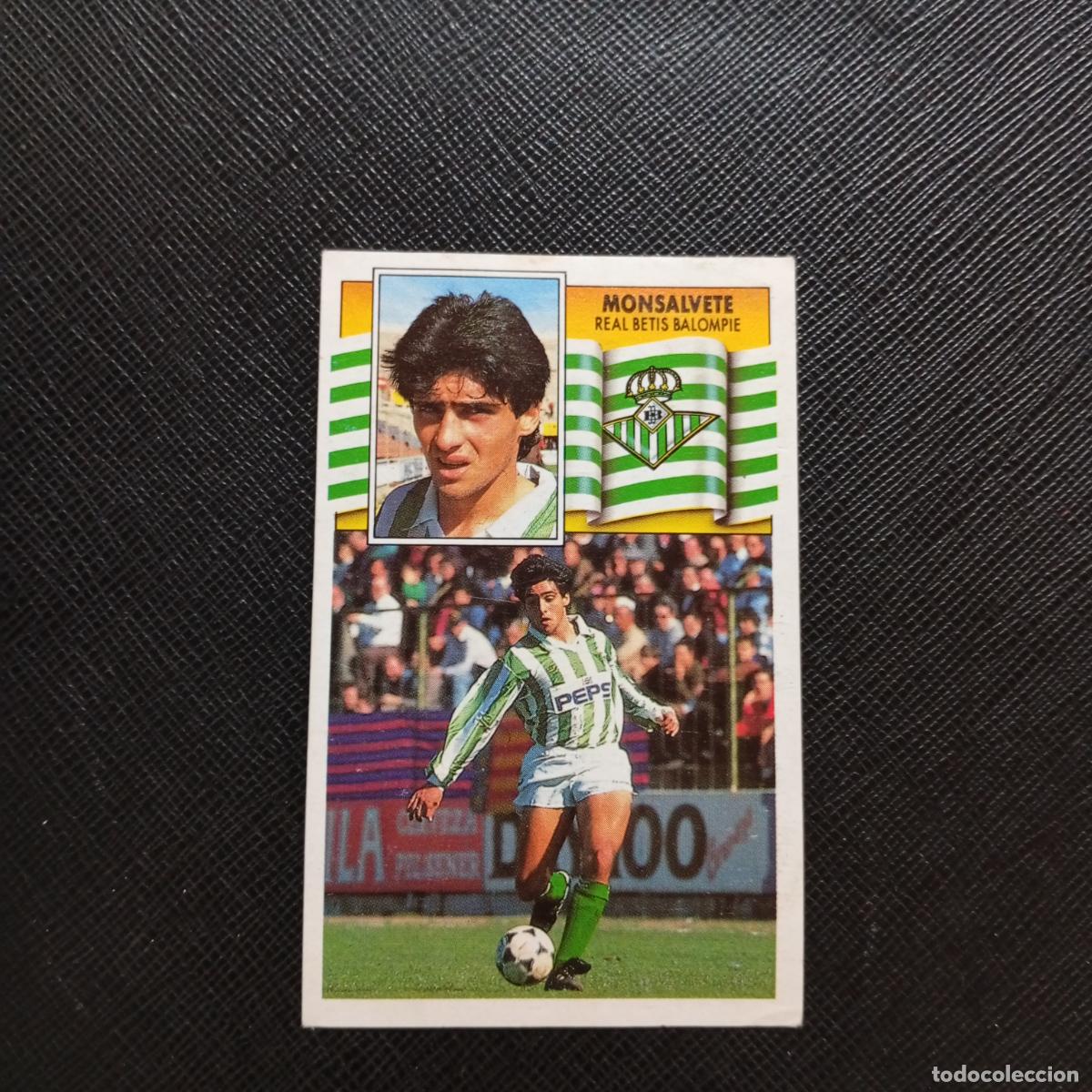 Cromos de f&uacute;tbol: MONSALVETE REAL BETIS ESTE 1990 1991 CROMO FUTBOL LIGA 90 91 - DESPEGADO - A37 PG118