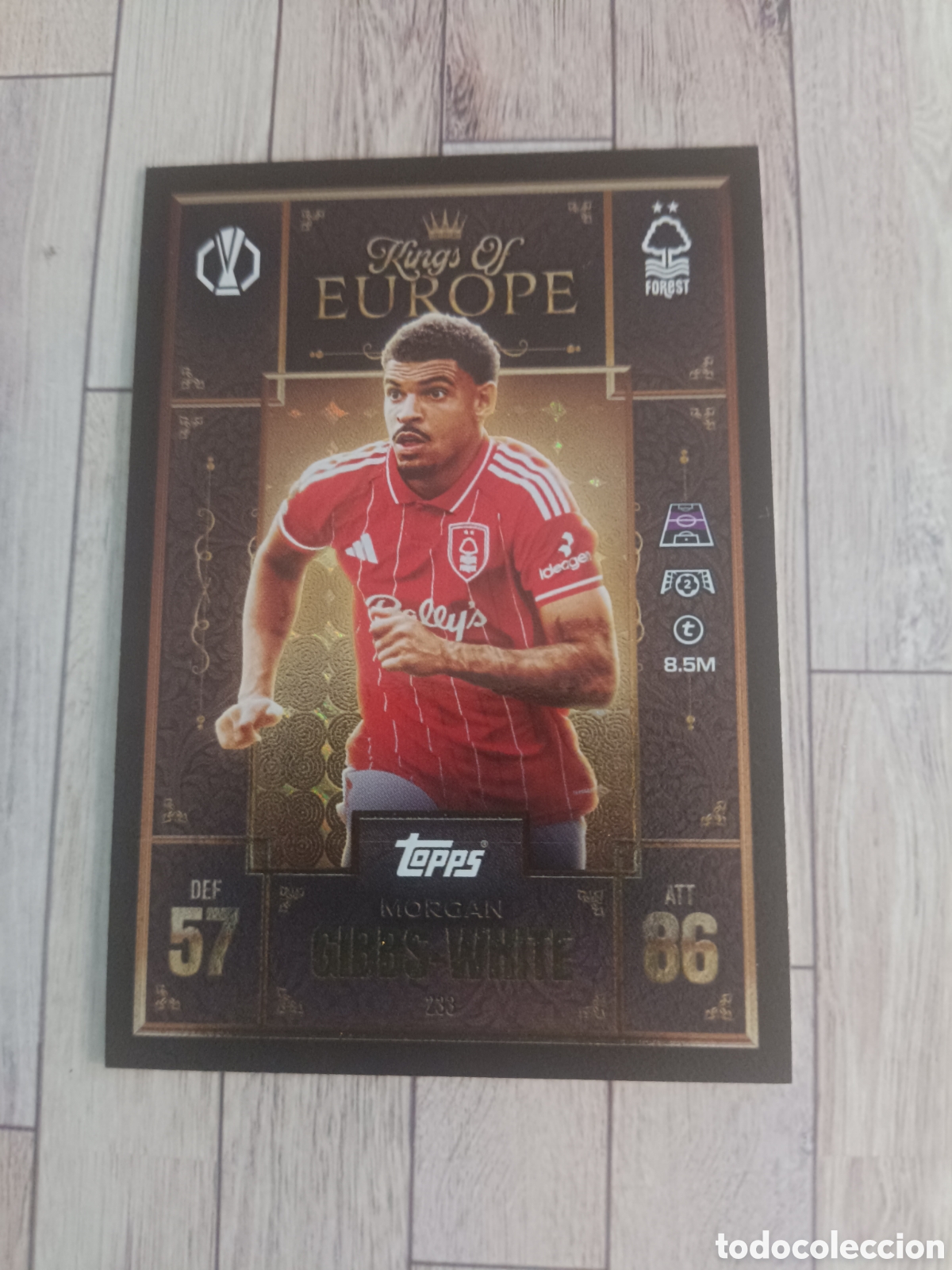 Football Stickers: 233 MORGAN GIBBS WHITE NOTTINGHAM KINGS OF EUROPE CHAMPIONS MATCH ATTAX EXTRA 2025 2026 TOPPS 25 26