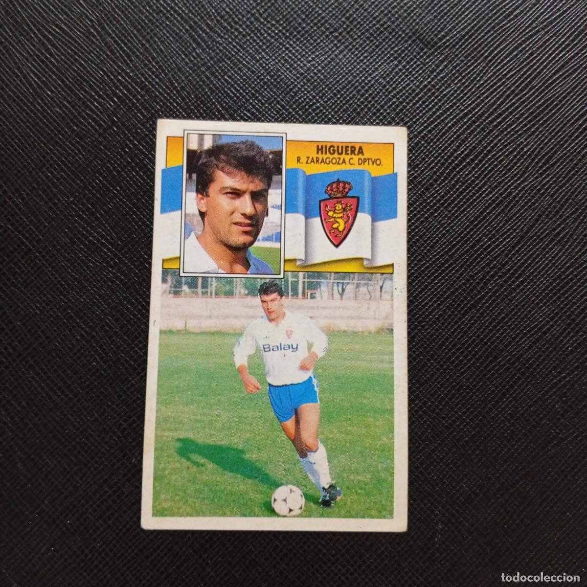 Cromos de f&uacute;tbol: HIGUERA ZARAGOZA ESTE 1990 1991 CROMO FUTBOL LIGA 90 91 - DESPEGADO - A37 PG208