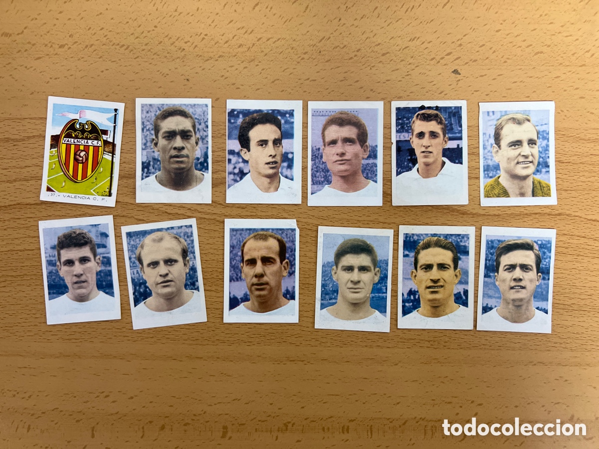 Cromos de f&uacute;tbol: 1966 VALENCIA CF LOTE DE 12 RUIZ ROMERO TENIS FUTBOL CICLISMO DESPEGADOS