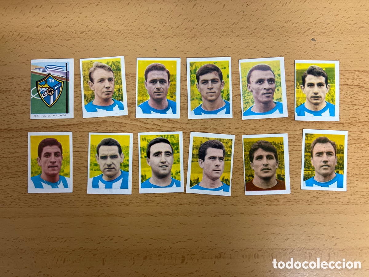 Cromos de Futebol: 1966 CD MALAGA LOTE DE 12 RUIZ ROMERO TENIS FUTBOL CICLISMO DESPEGADOS