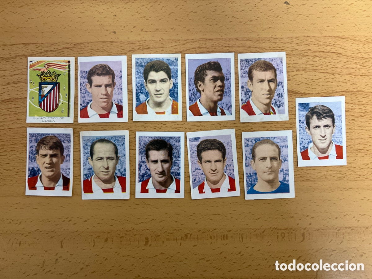 Cromos de Futebol: 1966 AT MADRID LOTE DE 11 RUIZ ROMERO TENIS FUTBOL CICLISMO DESPEGADOS