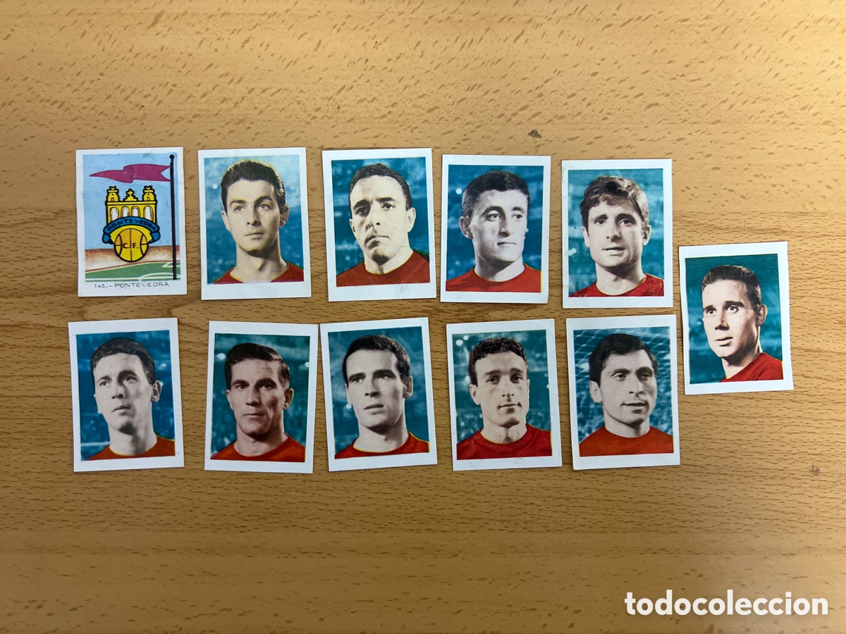 Figurine di Calcio: 1966 PONTEVEDRA LOTE DE 11 RUIZ ROMERO TENIS FUTBOL CICLISMO DESPEGADOS
