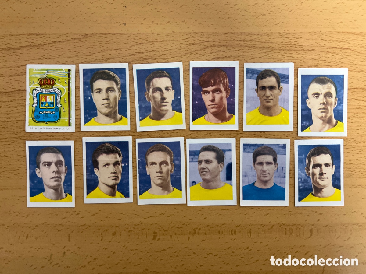 Figurine di Calcio: 1966 LAS PALMAS CF LOTE DE 12 RUIZ ROMERO TENIS FUTBOL CICLISMO DESPEGADOS