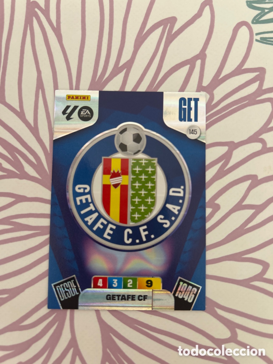 Cromos de f&uacute;tbol: Escudo Getafe (145) Liga 2025-2026