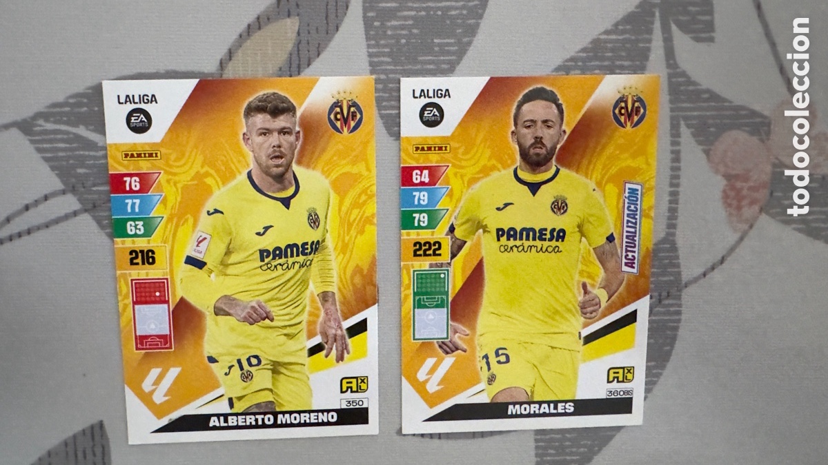 Cartes &agrave; collectionner de Football: Lote L048: Cromos de futbol Adrenalyn XL 23/24 &ldquo;Villareal&rdquo;