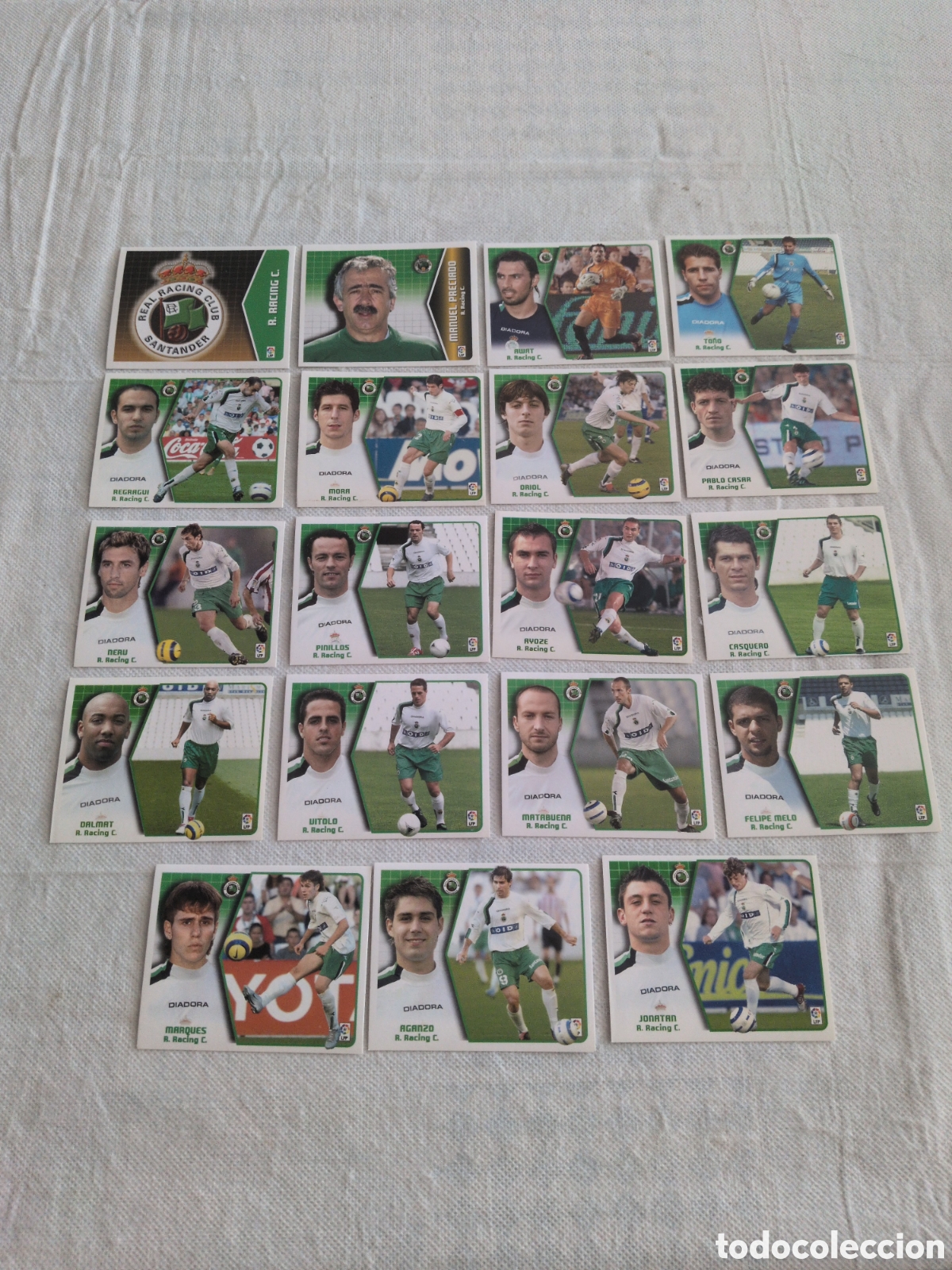 Cromos de f&uacute;tbol: LOTE EDICIONES ESTE 2005 2006 DEL RACING DE SANTANDER,19 CROMOS SIN PEGAR