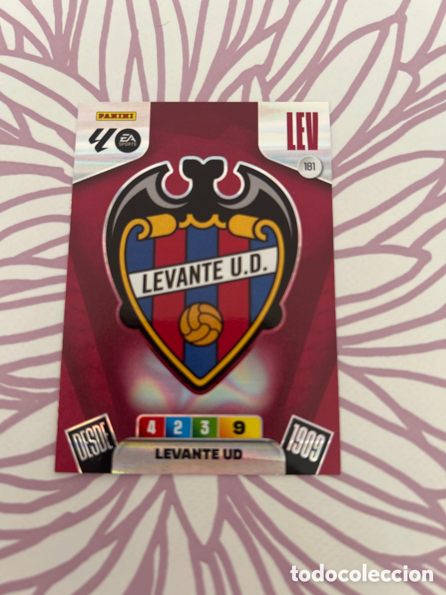 Cromos de f&uacute;tbol: Escudo Levante (181) Liga 2025-2026