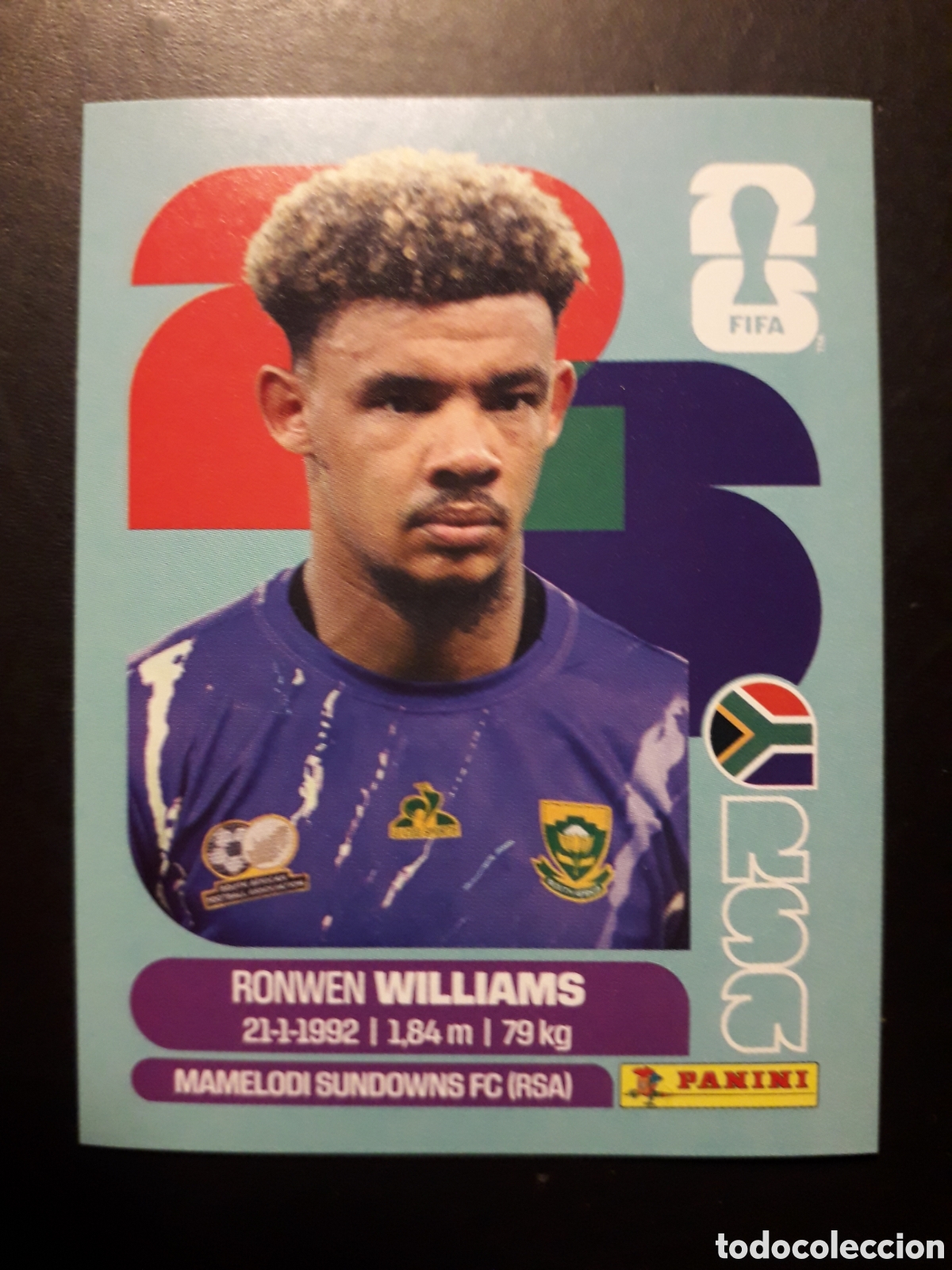 Cromos de f&uacute;tbol: WILLIAMS SUD&Aacute;FRICA RSA 2 MUNDIAL F&Uacute;TBOL 2026 FIFA WORLD CUP PANINI SIN PEGAR PEDIDO M&Iacute;NIMO 3&euro;