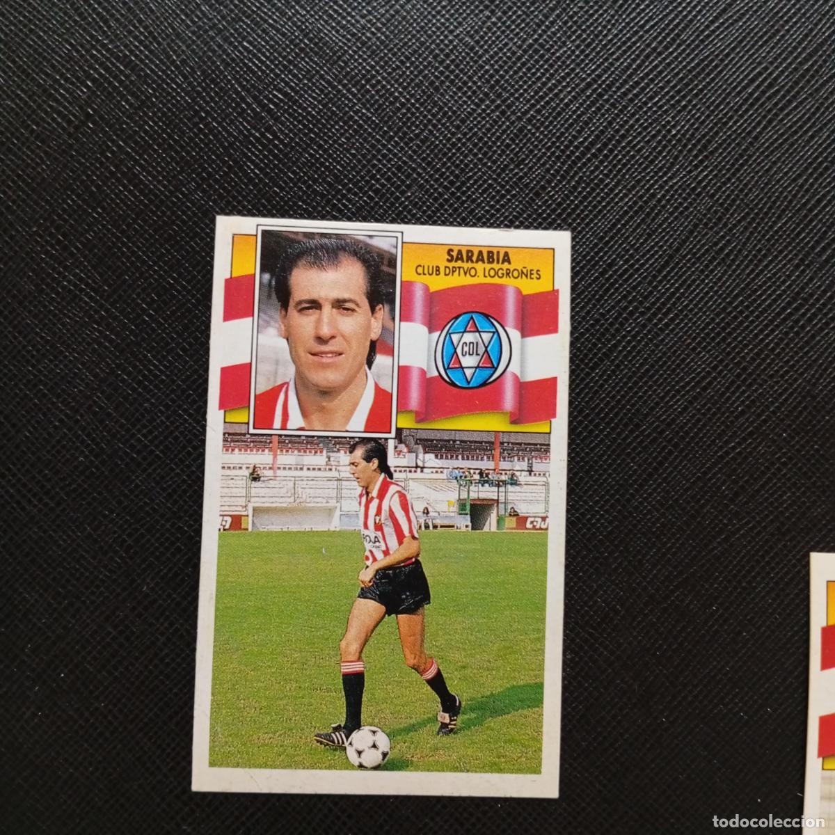 Cromos de f&uacute;tbol: SARABIA LOGRO&Ntilde;ES ESTE 1990 1991 CROMO FUTBOL LIGA 90 91 - DESPEGADO - A37 PG226